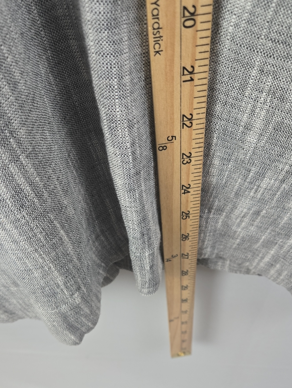EILEEN FISHER Gray Woven Short Sleeve Cotton & Linen Boxy Layering Jacket Sz M - Picture 6 of 10